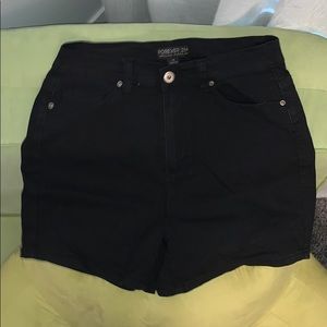 Black Forever 21 Plus Size 14 Jean Shorts